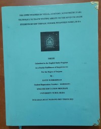 Image of The Effectiveness Of Visual, Auditory, Kinesthetic (VAK) Technique To TeachWriting Ability to The Seventh Grade Students Of SMA Terpadu Pondok Pesantren Nurul Huda